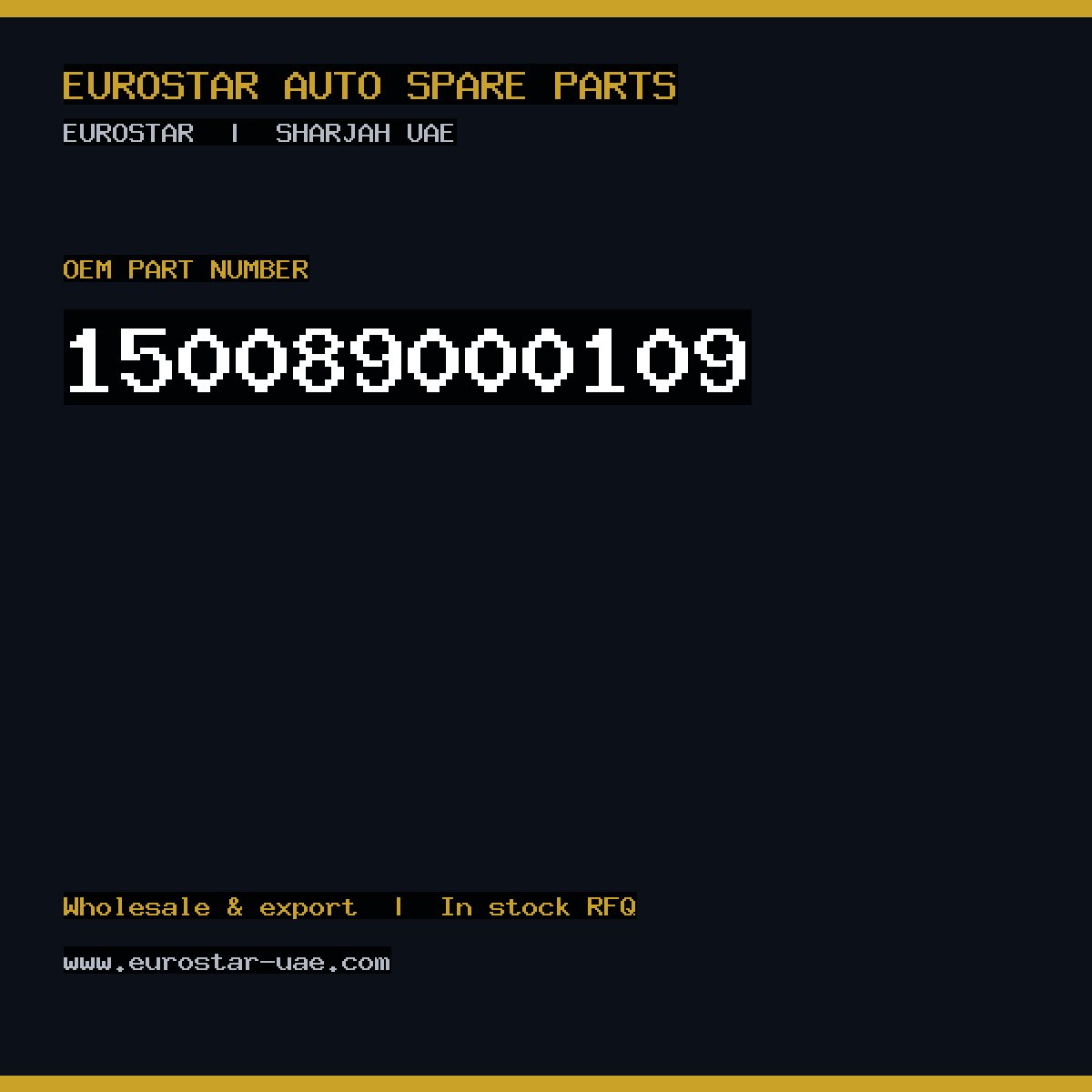 CONTINENTAL/VDO 1500-89000109
