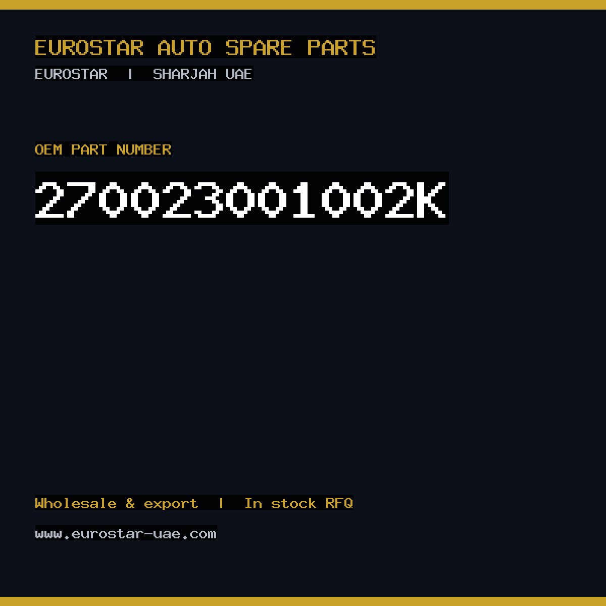 CONTINENTAL/VDO 270-023-001-002K
