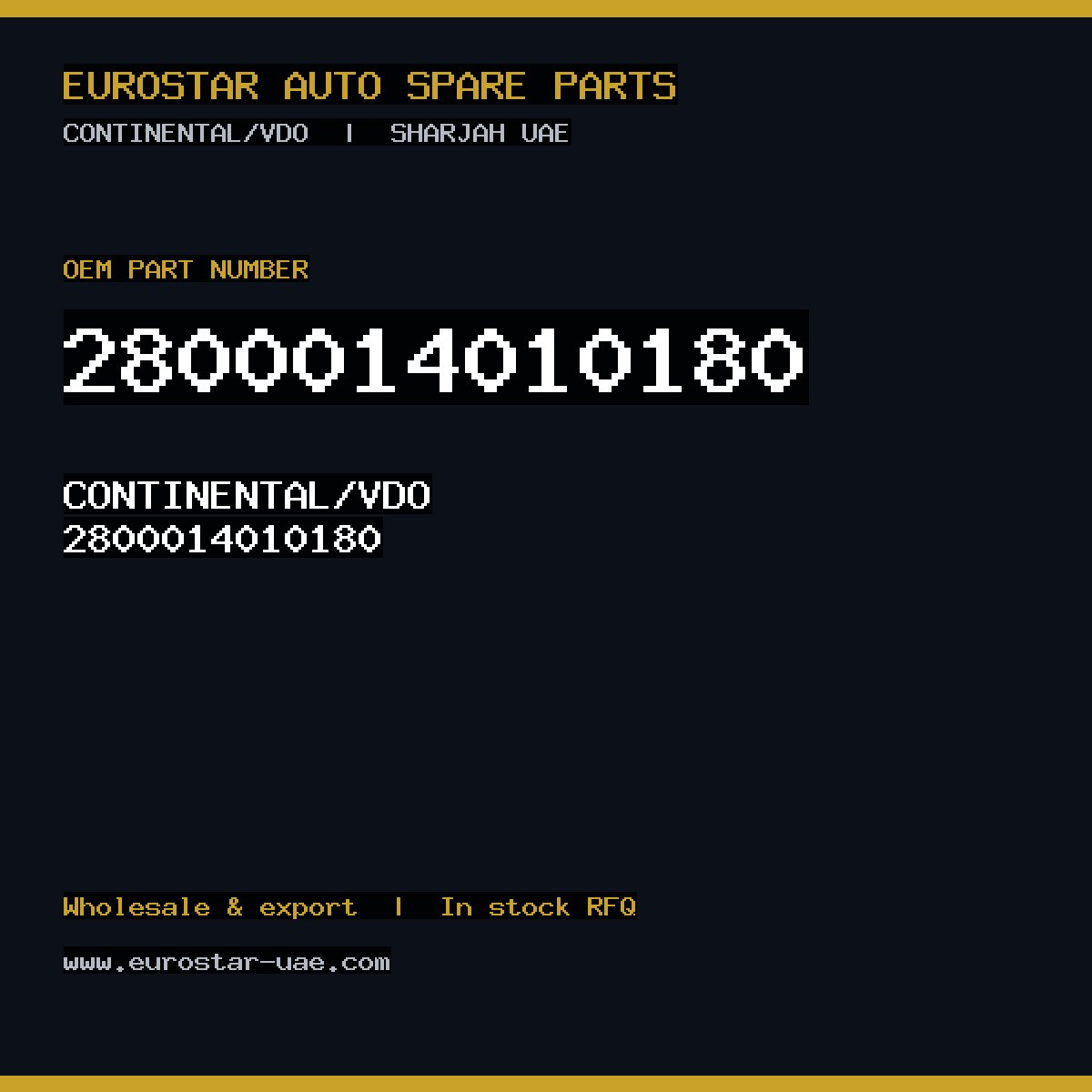 CONTINENTAL/VDO 2800014010180