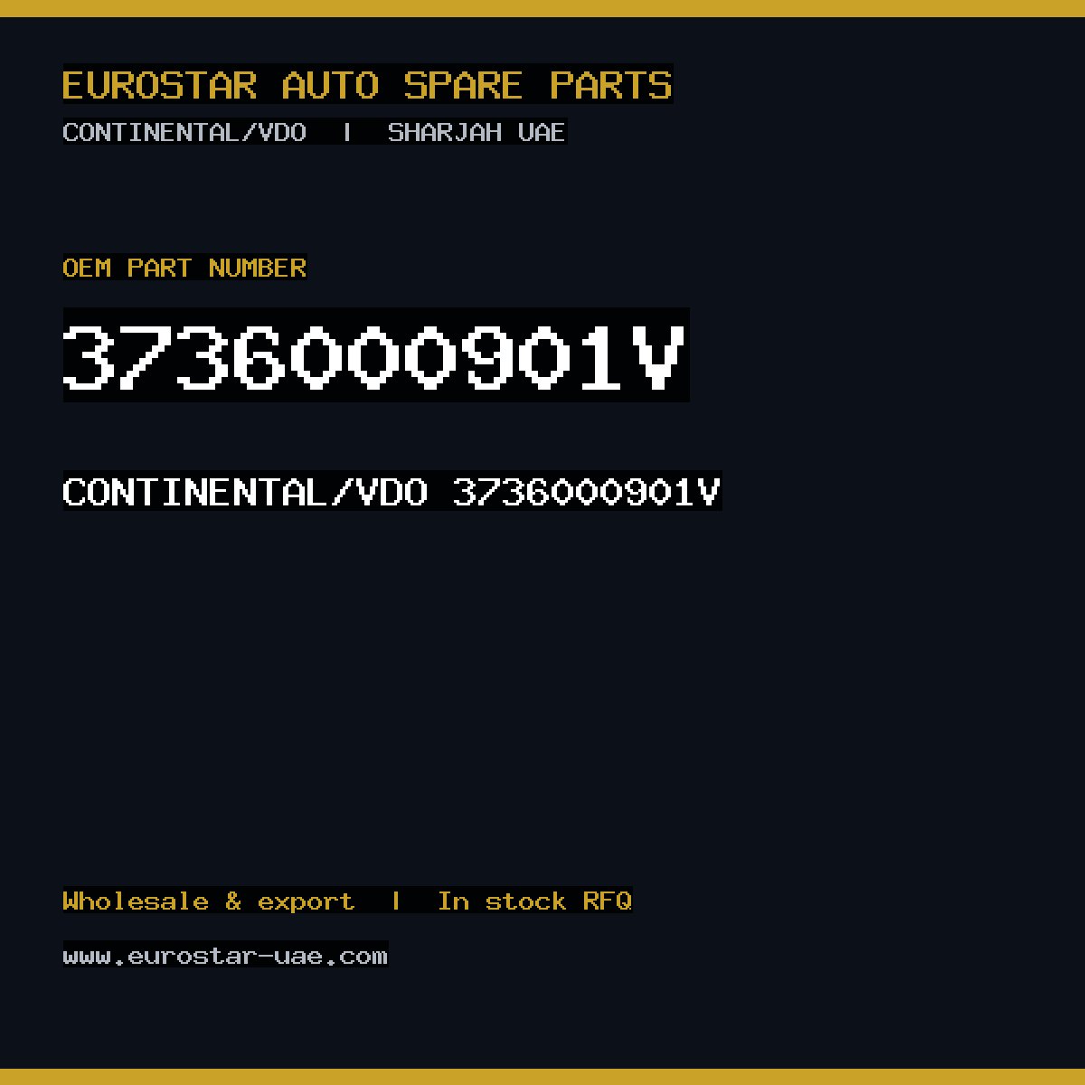 CONTINENTAL/VDO 3736000901V