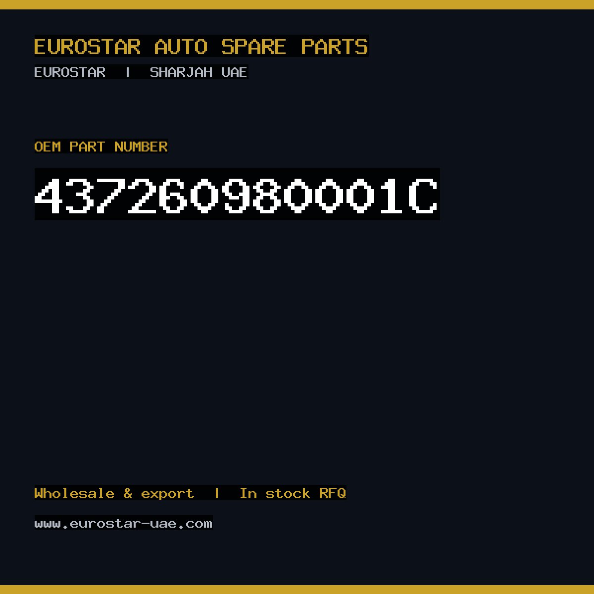 CONTINENTAL/VDO 437-260-980-001C