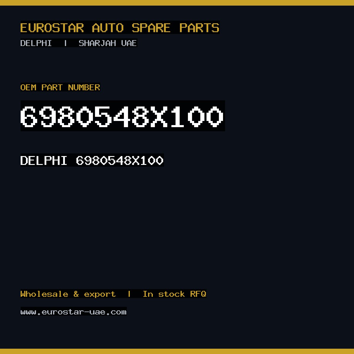 DELPHI 6980548X100