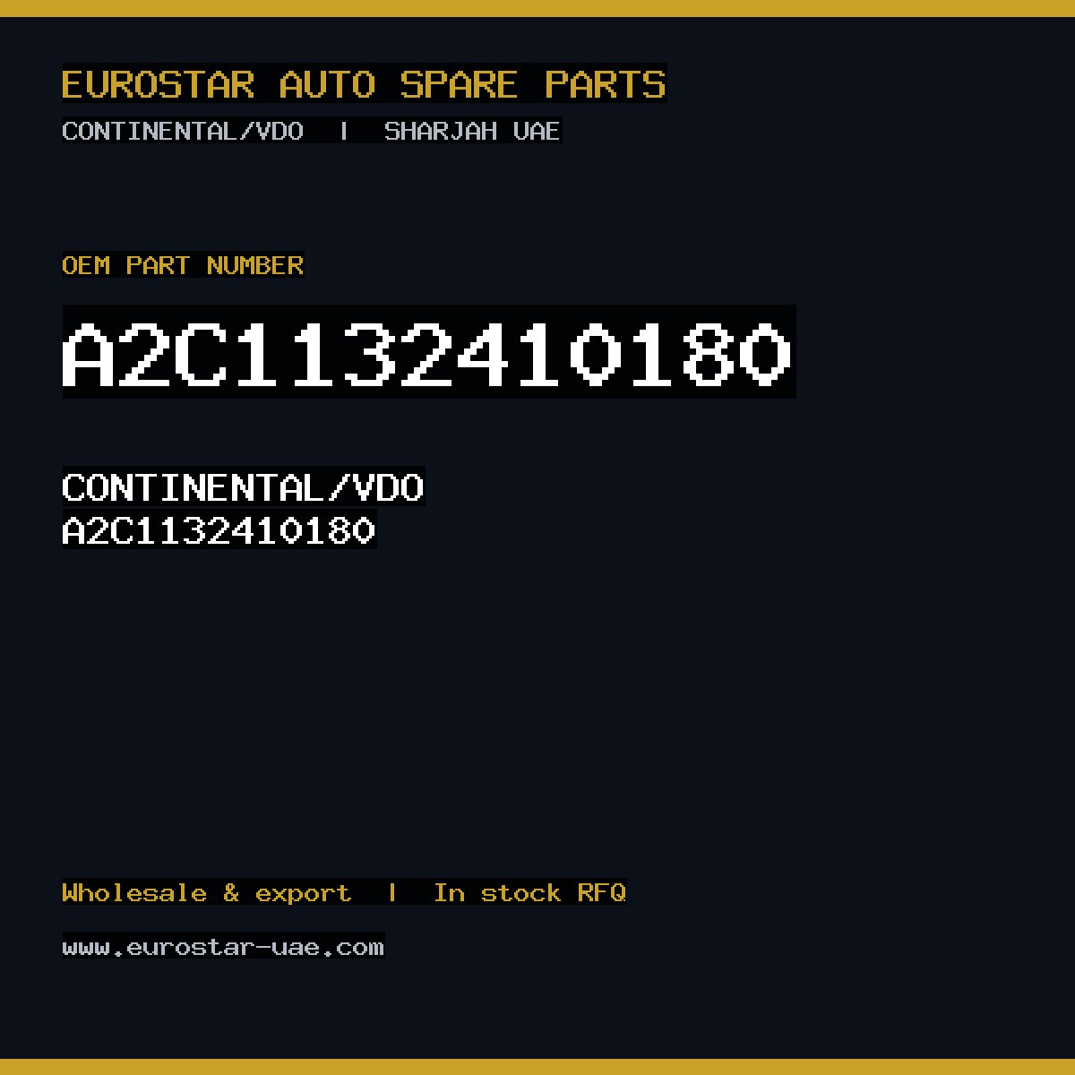 CONTINENTAL/VDO A2C1132410180