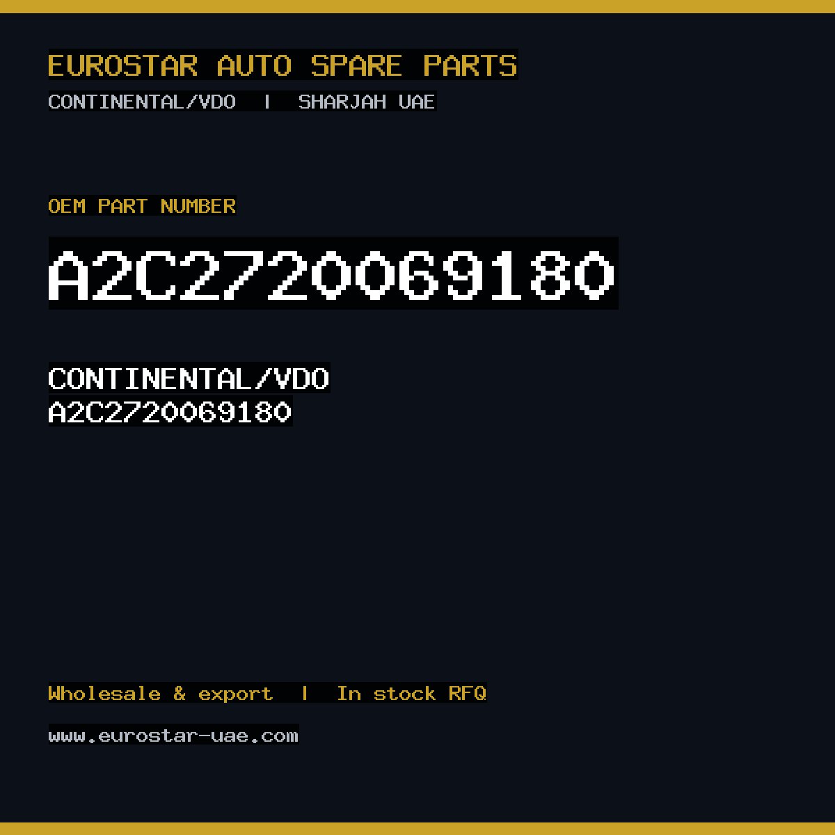 CONTINENTAL/VDO A2C2720069180