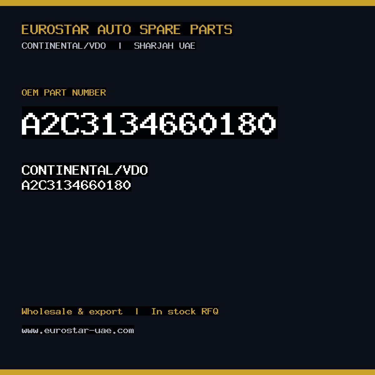 CONTINENTAL/VDO A2C3134660180