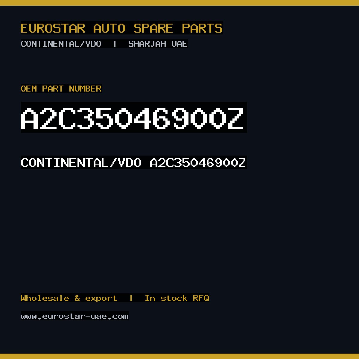 CONTINENTAL/VDO A2C35046900Z