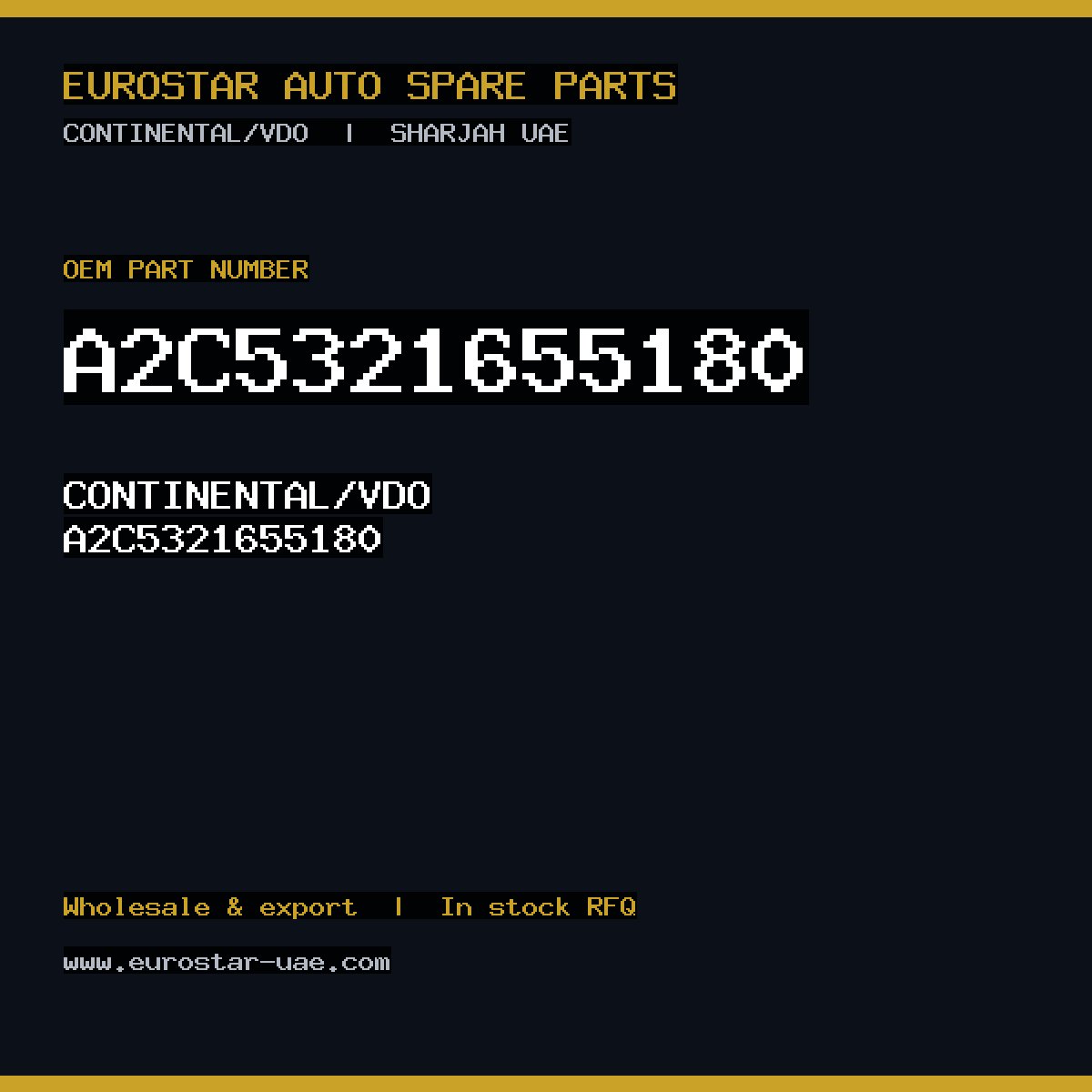 CONTINENTAL/VDO A2C5321655180