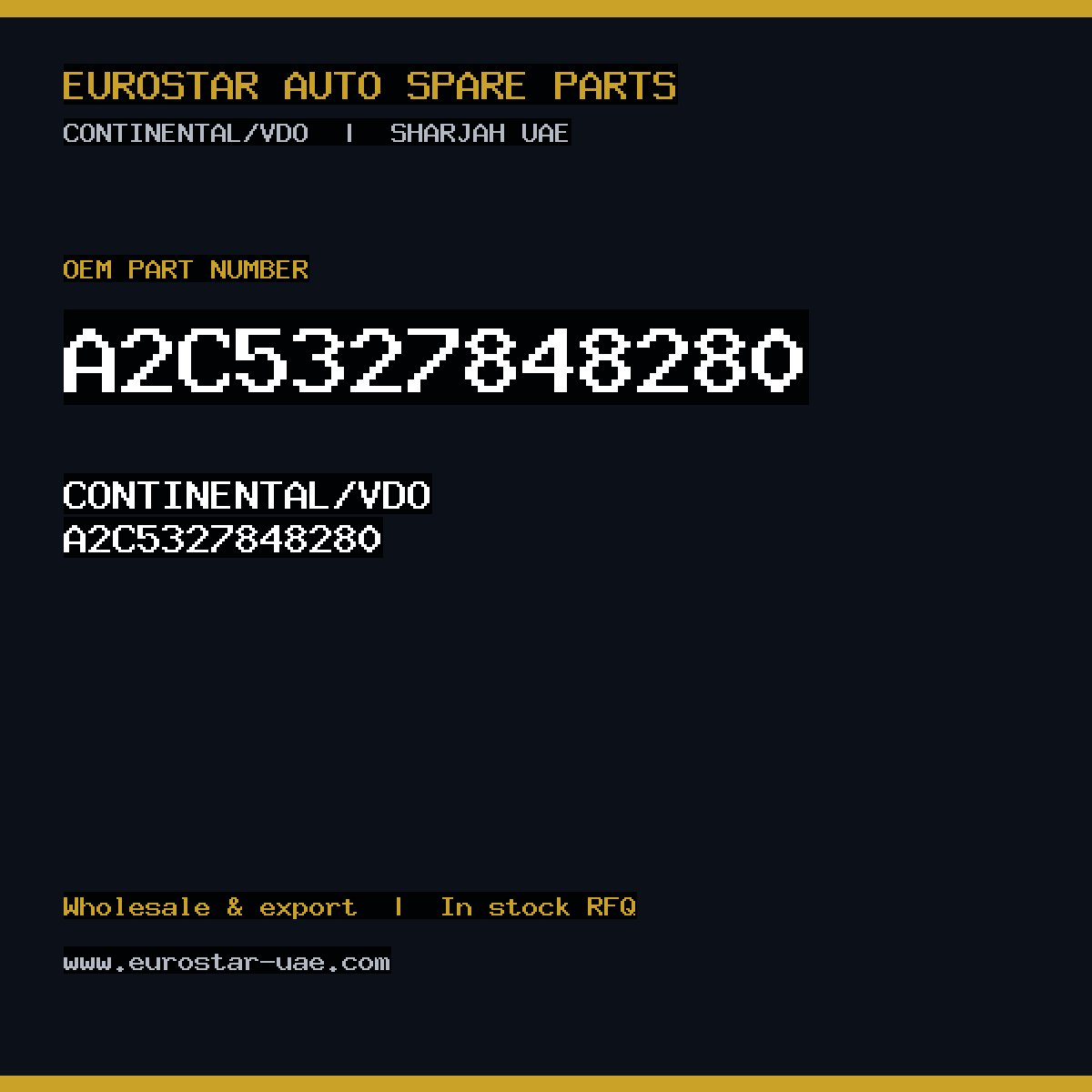 CONTINENTAL/VDO A2C5327848280
