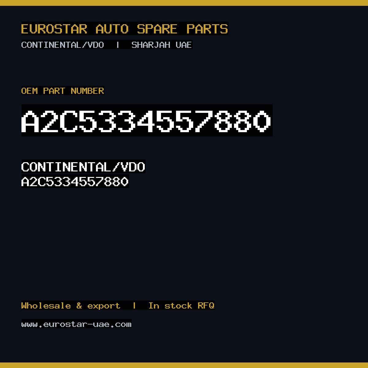 CONTINENTAL/VDO A2C5334557880