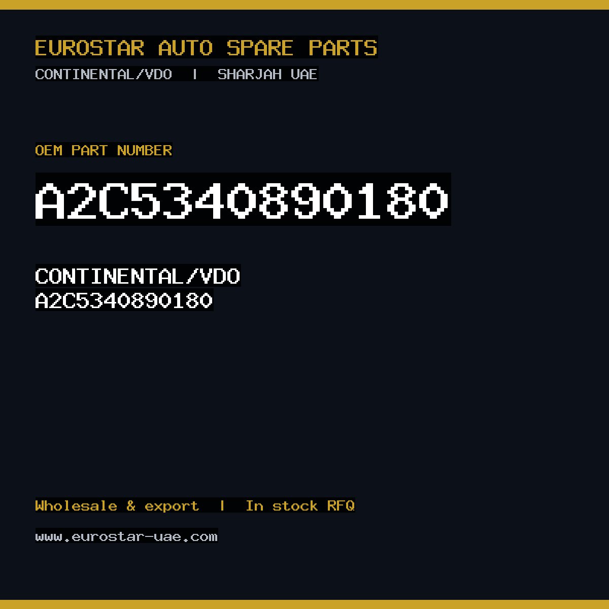 CONTINENTAL/VDO A2C5340890180