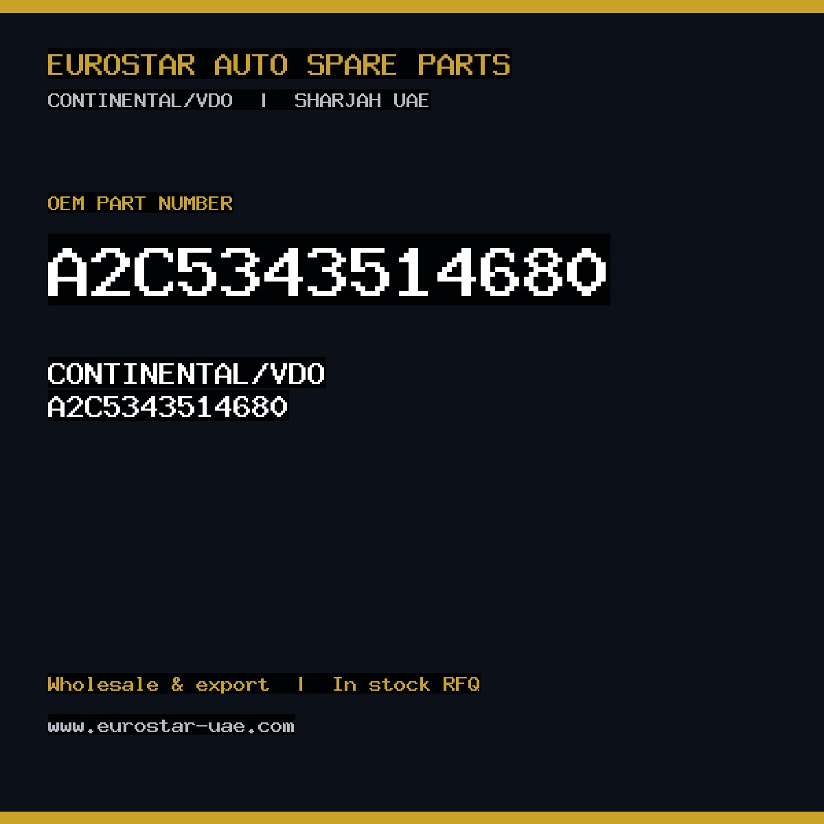 CONTINENTAL/VDO A2C5343514680
