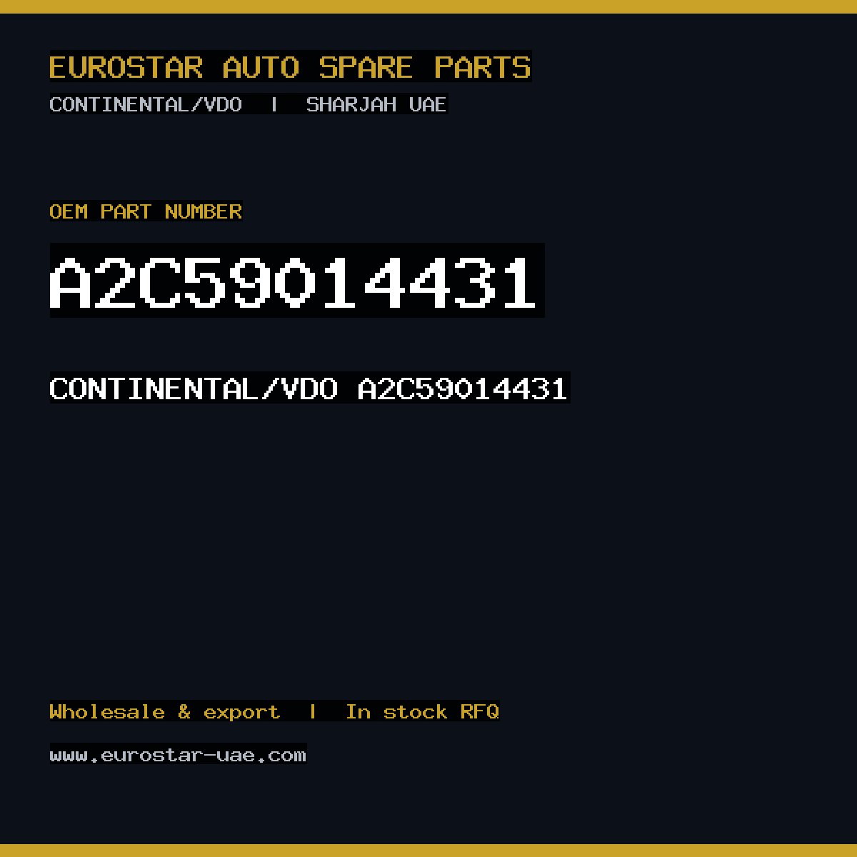 CONTINENTAL/VDO A2C59014431
