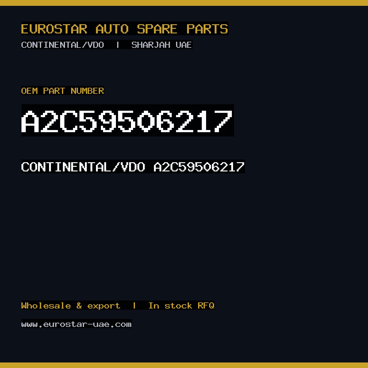 CONTINENTAL/VDO A2C59506217