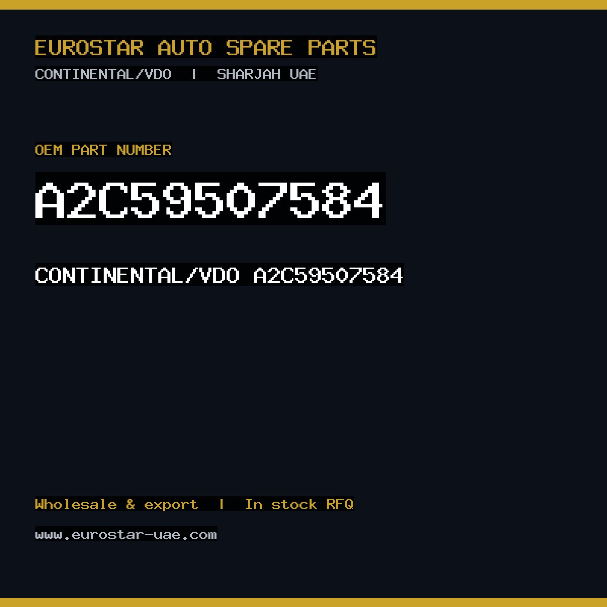 CONTINENTAL/VDO A2C59507584