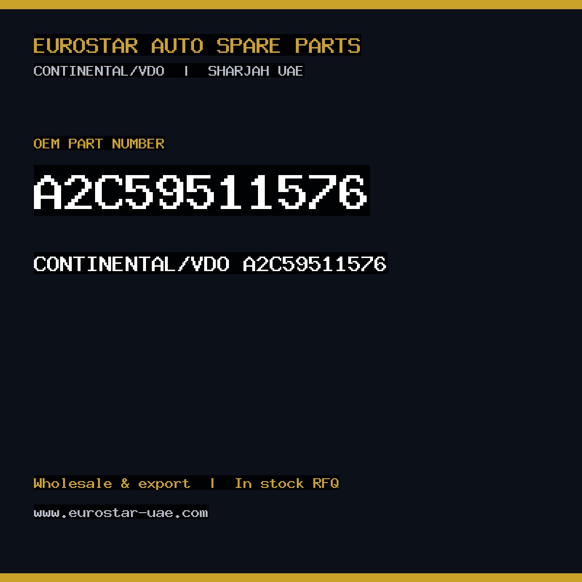CONTINENTAL/VDO A2C59511576