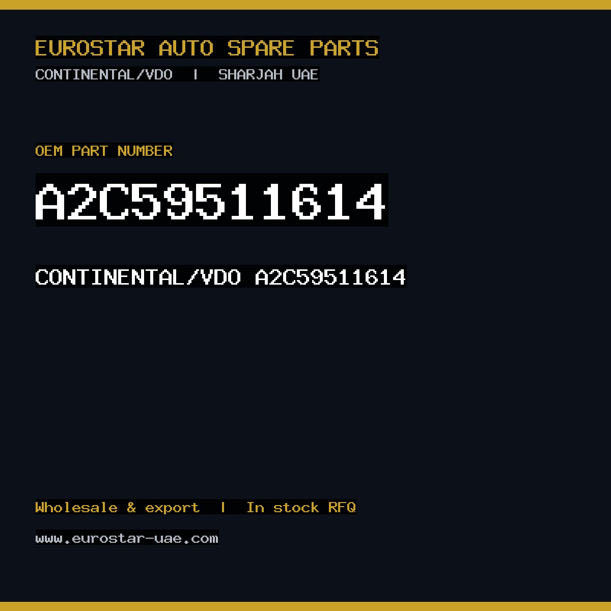 CONTINENTAL/VDO A2C59511614