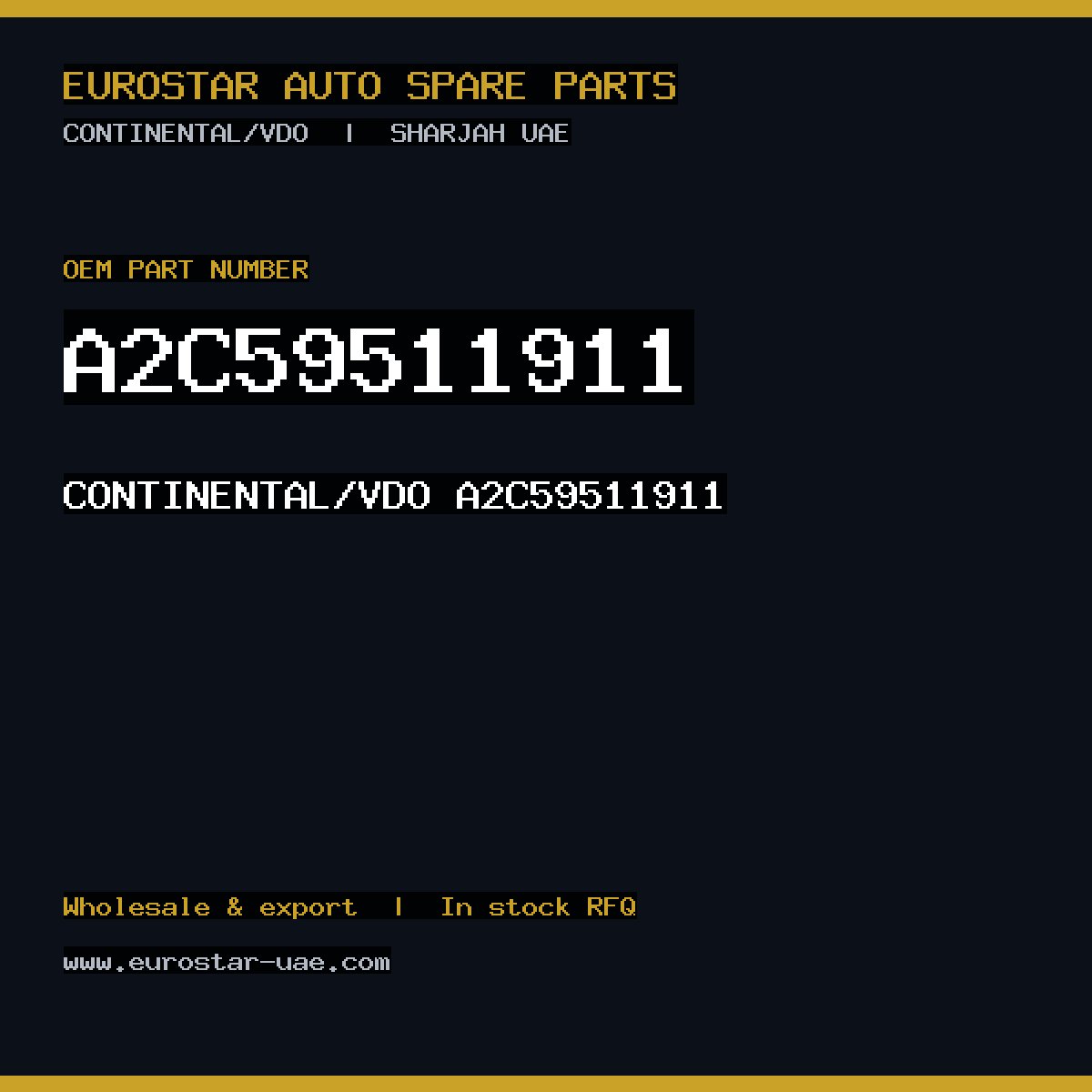 CONTINENTAL/VDO A2C59511911