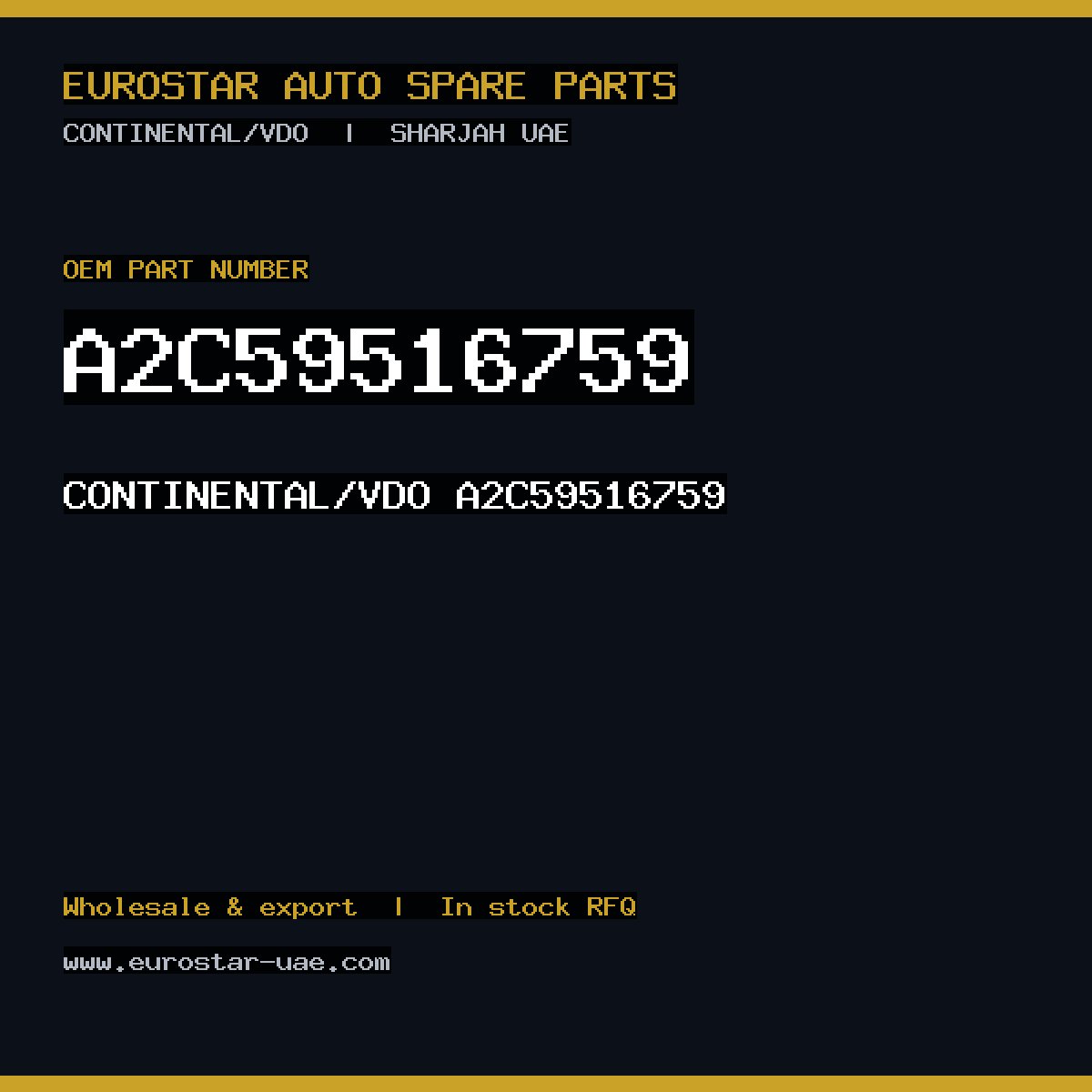 CONTINENTAL/VDO A2C59516759