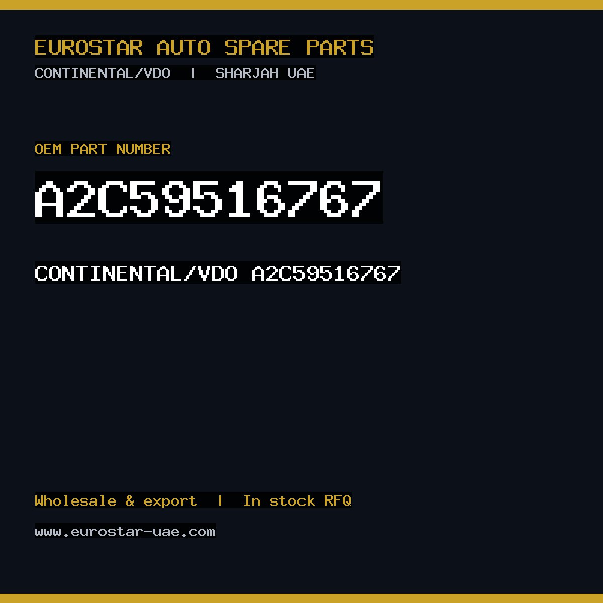 CONTINENTAL/VDO A2C59516767