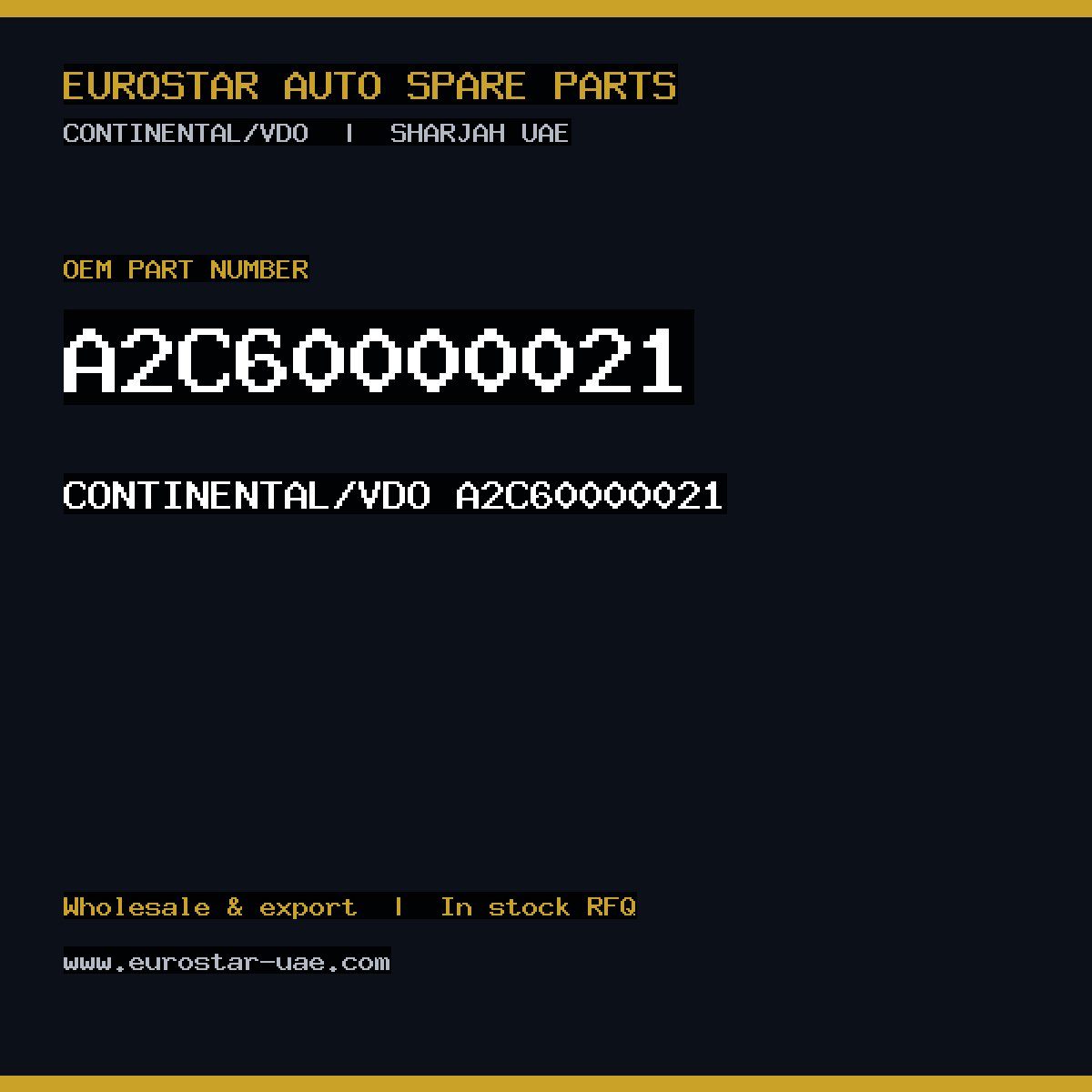 CONTINENTAL/VDO A2C60000021