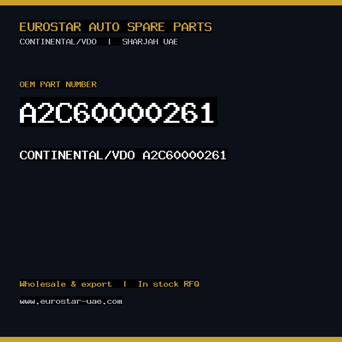 CONTINENTAL/VDO A2C60000261