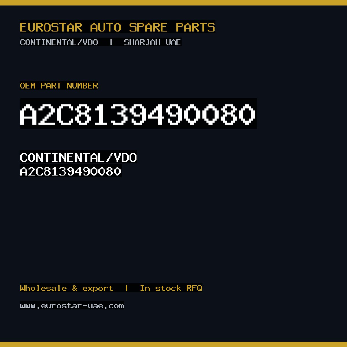 CONTINENTAL/VDO A2C8139490080