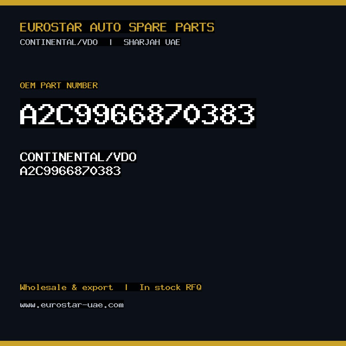 CONTINENTAL/VDO A2C9966870383