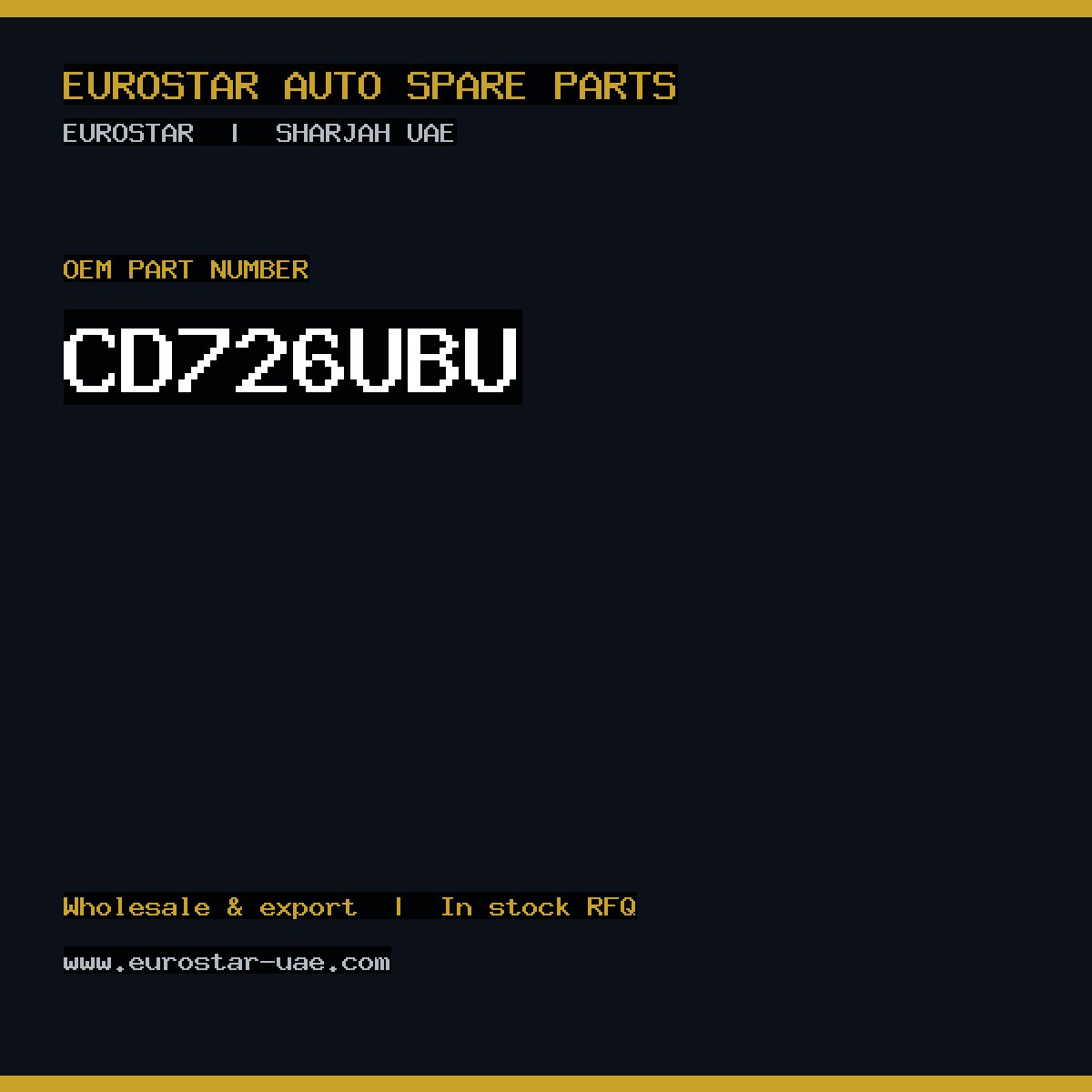 CONTINENTAL/VDO CD726U-BU