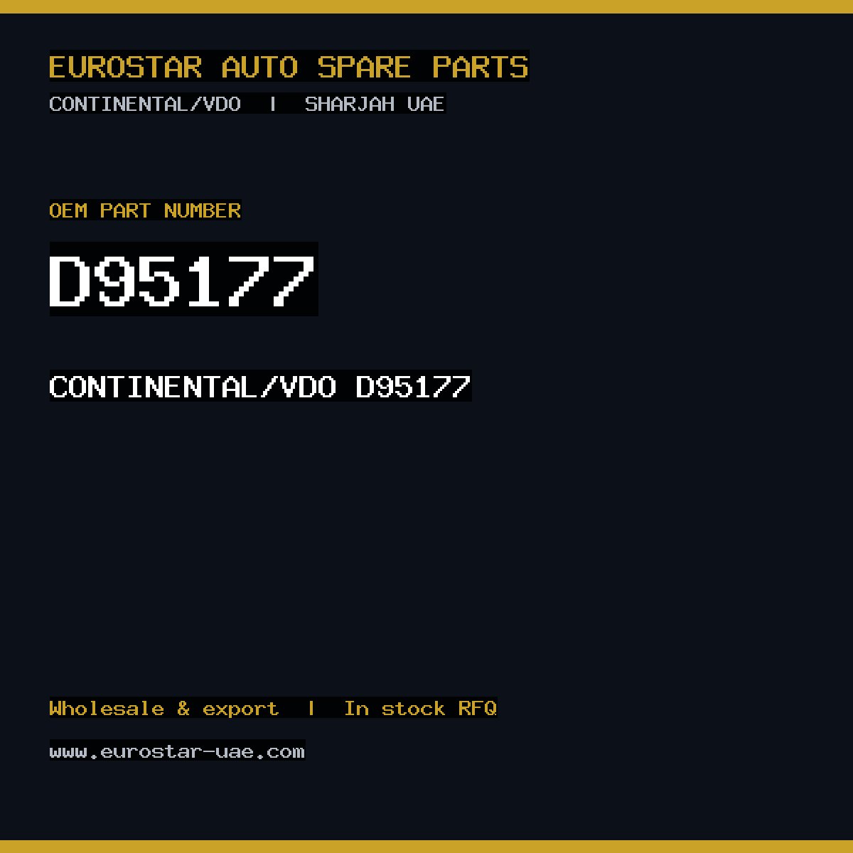 CONTINENTAL/VDO D95177
