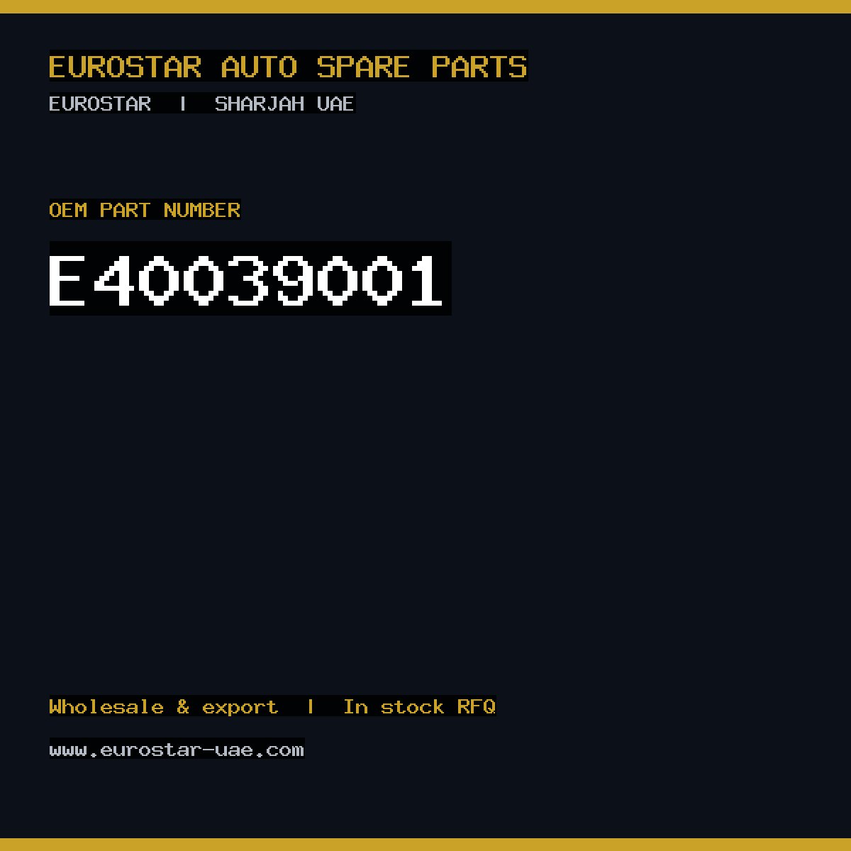 CONTINENTAL/VDO E40-039-001