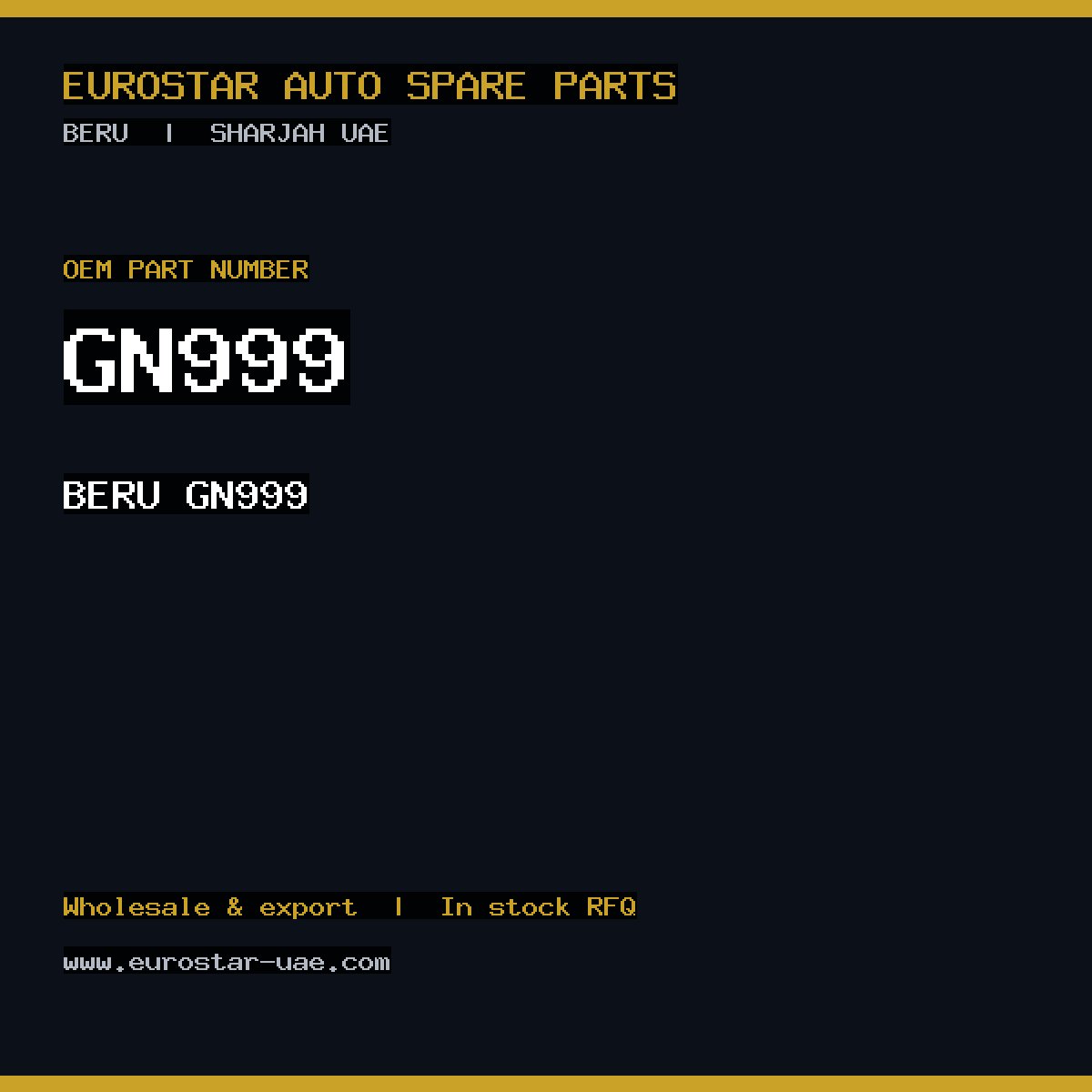 GN999 — BERU GN999
