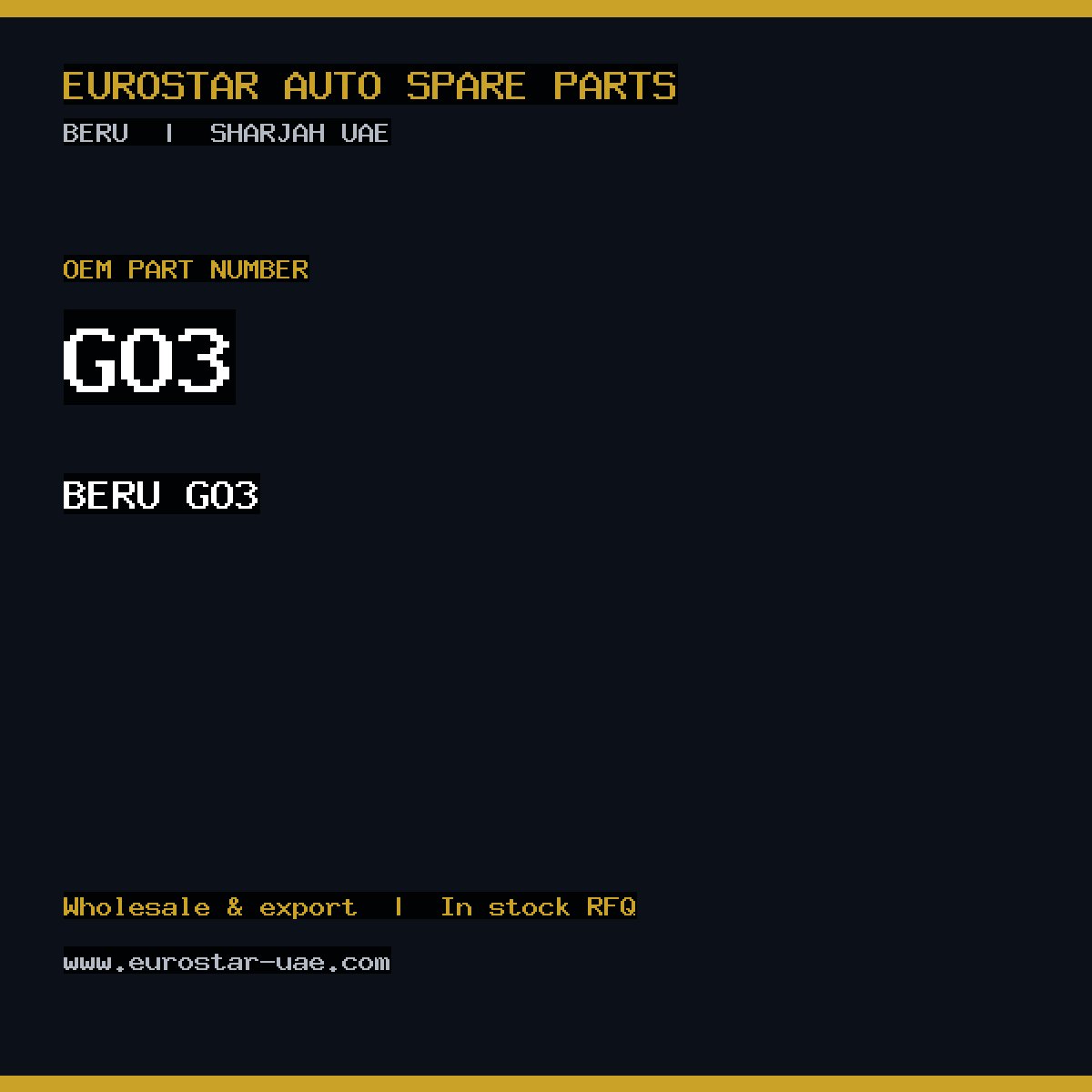 GO3 — BERU GO3