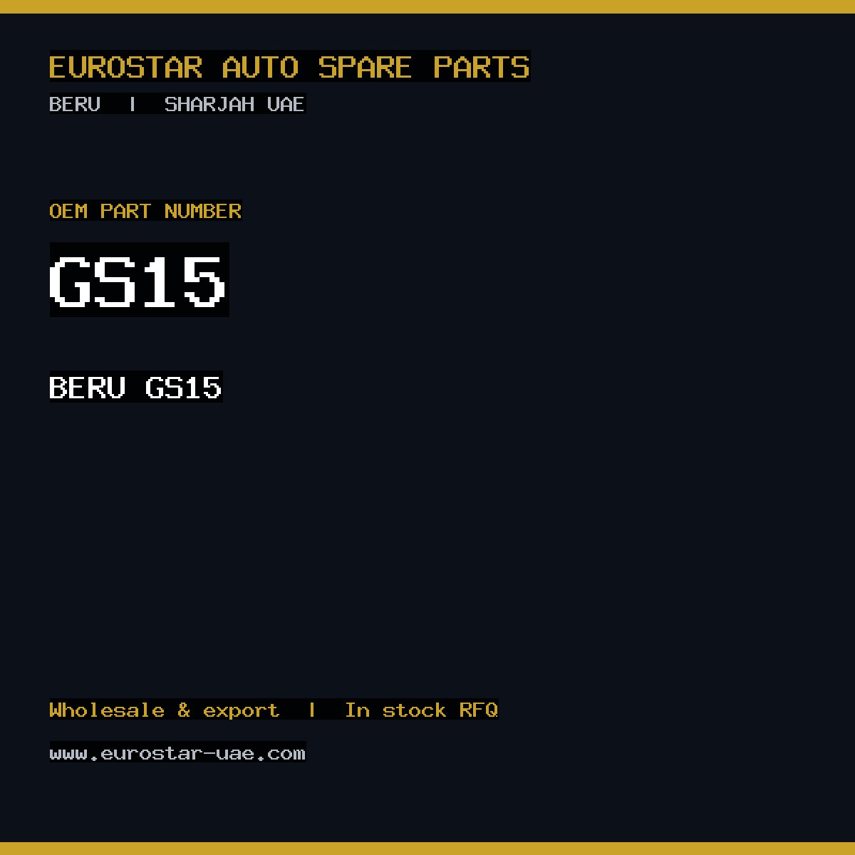 GS15 — BERU GS15
