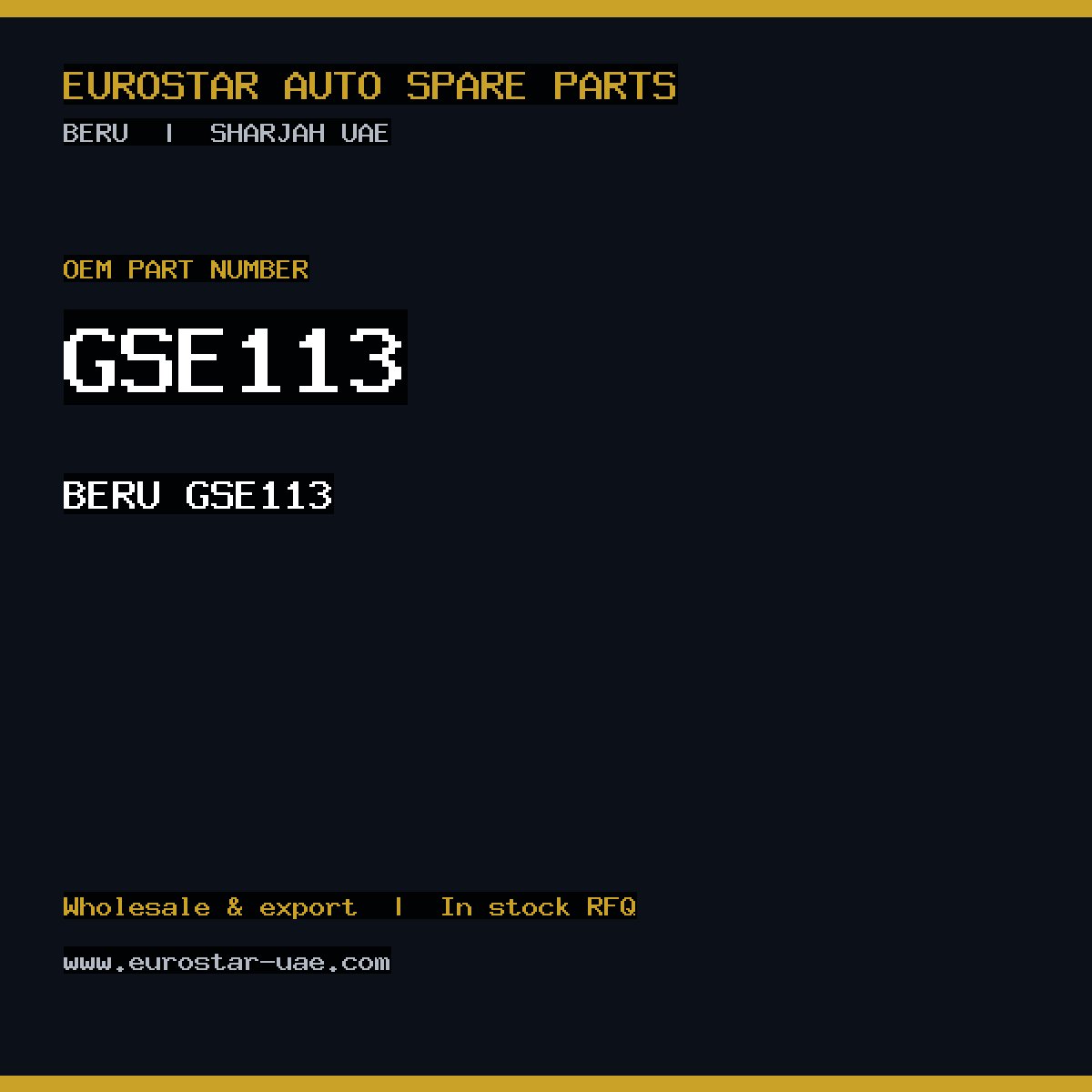 GSE113 — BERU GSE113