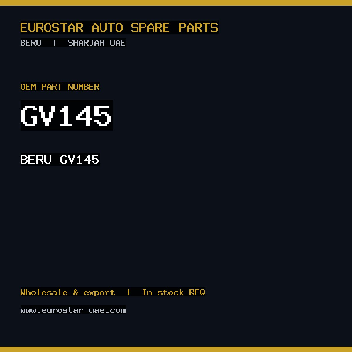 GV145 — BERU GV145
