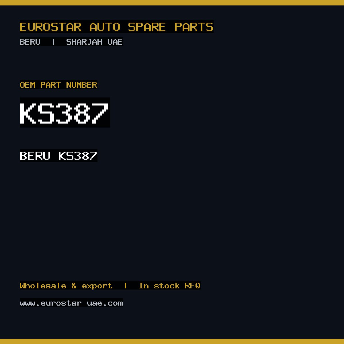 BERU KS387