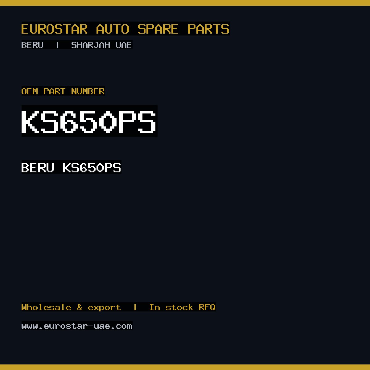 BERU KS650PS