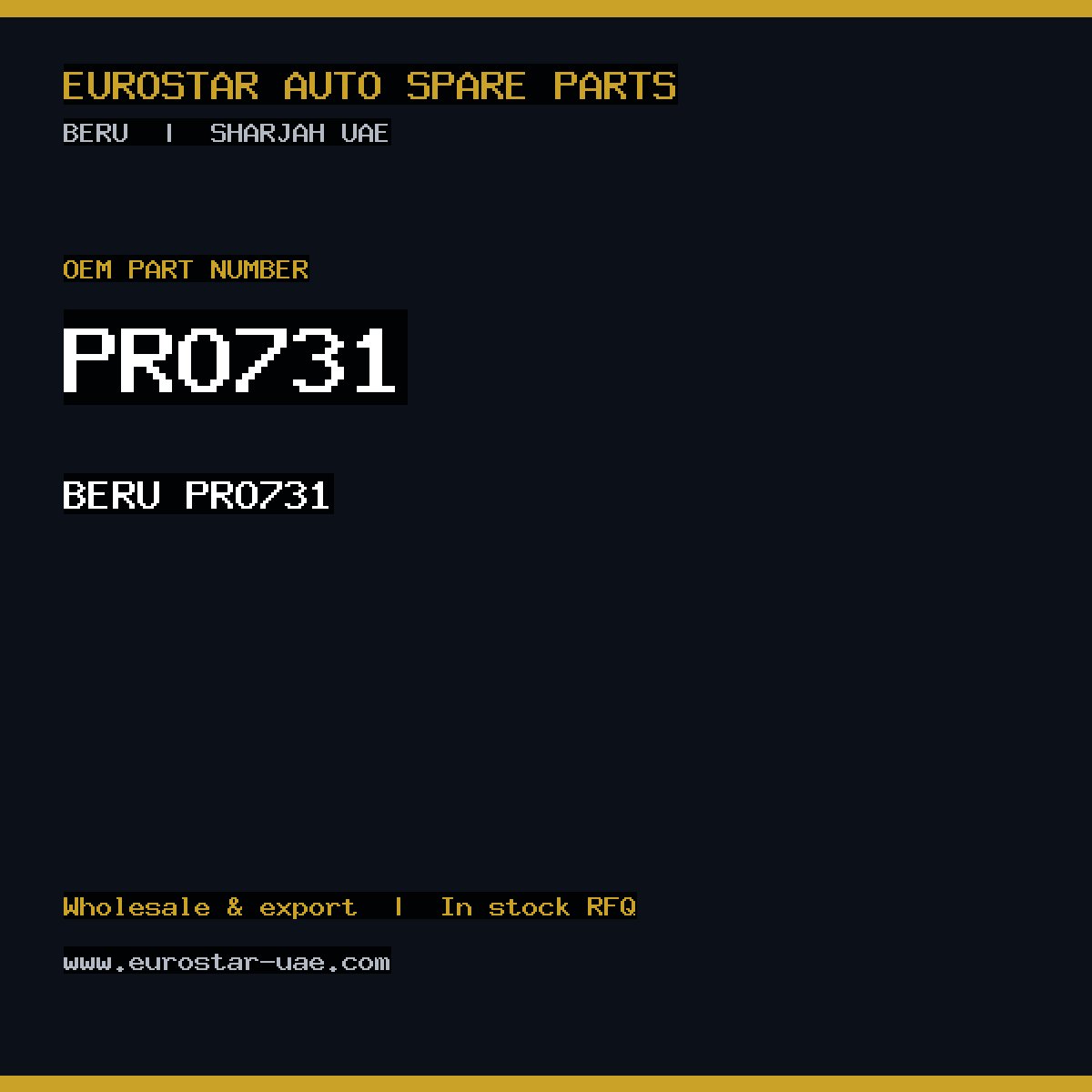 BERU PRO731