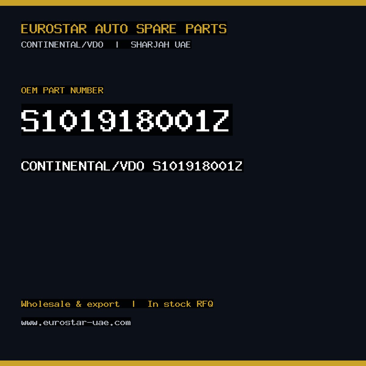 CONTINENTAL/VDO S101918001Z