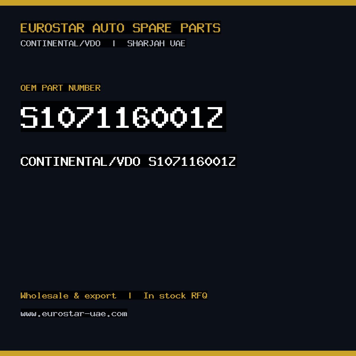 CONTINENTAL/VDO S107116001Z