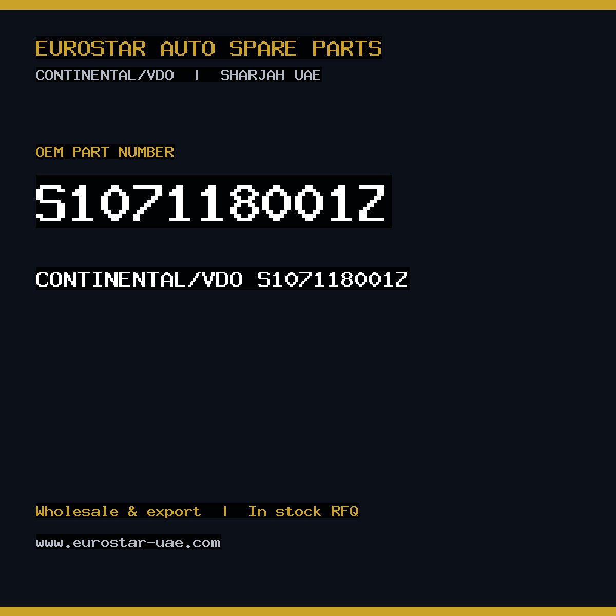 CONTINENTAL/VDO S107118001Z
