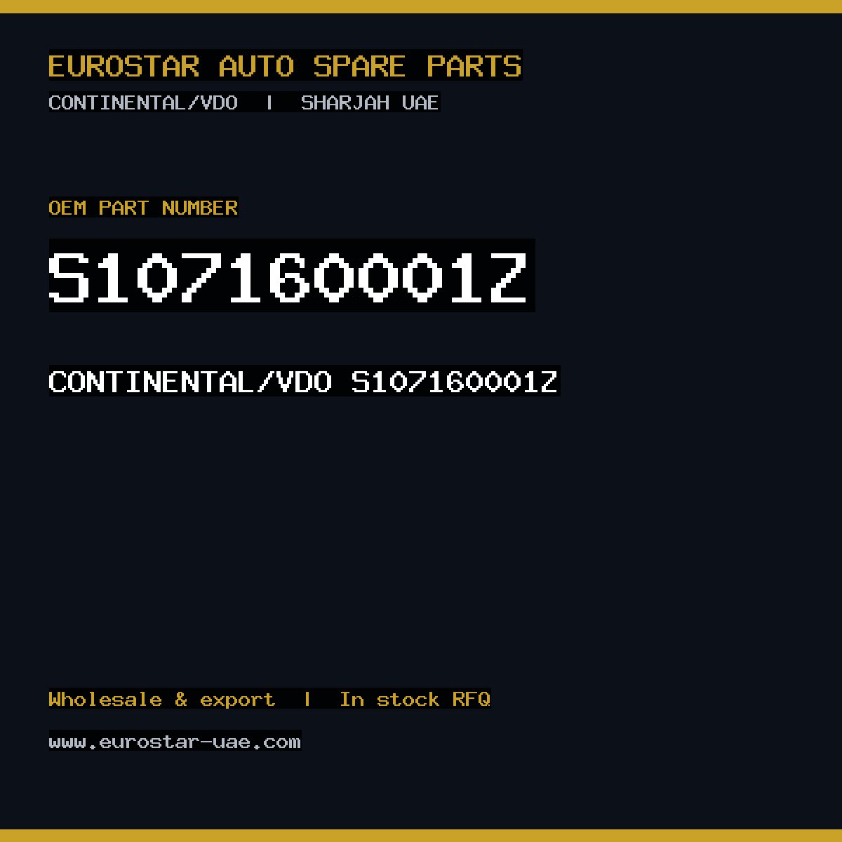 CONTINENTAL/VDO S107160001Z