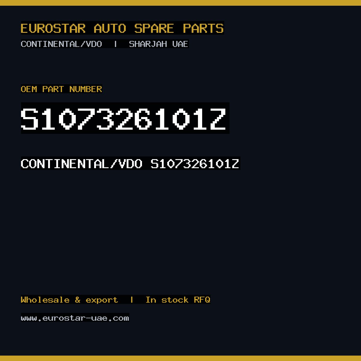 CONTINENTAL/VDO S107326101Z