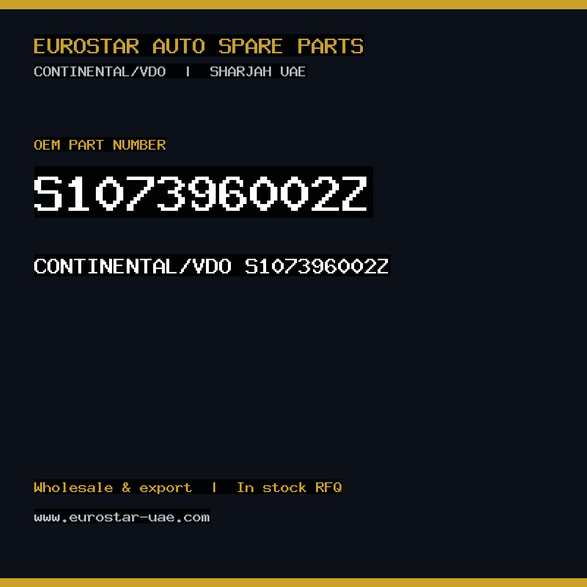 CONTINENTAL/VDO S107396002Z