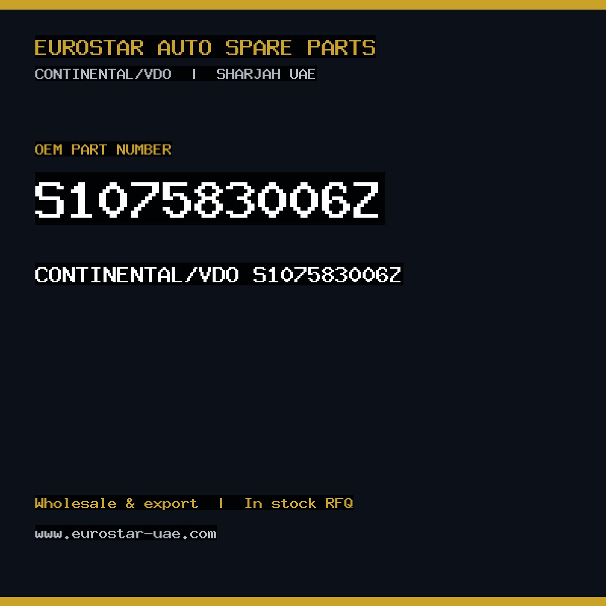 CONTINENTAL/VDO S107583006Z