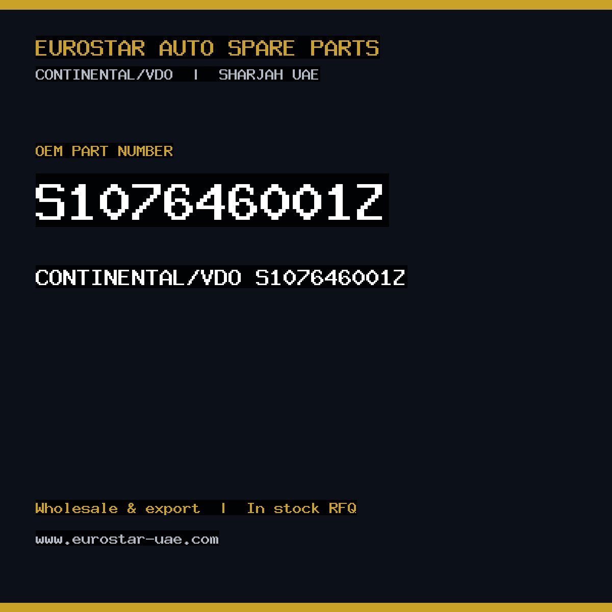 CONTINENTAL/VDO S107646001Z