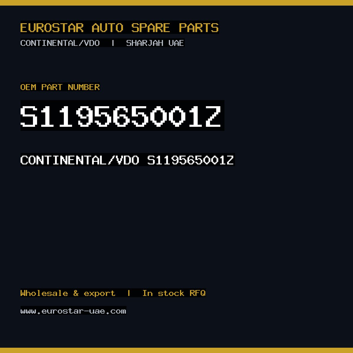 CONTINENTAL/VDO S119565001Z