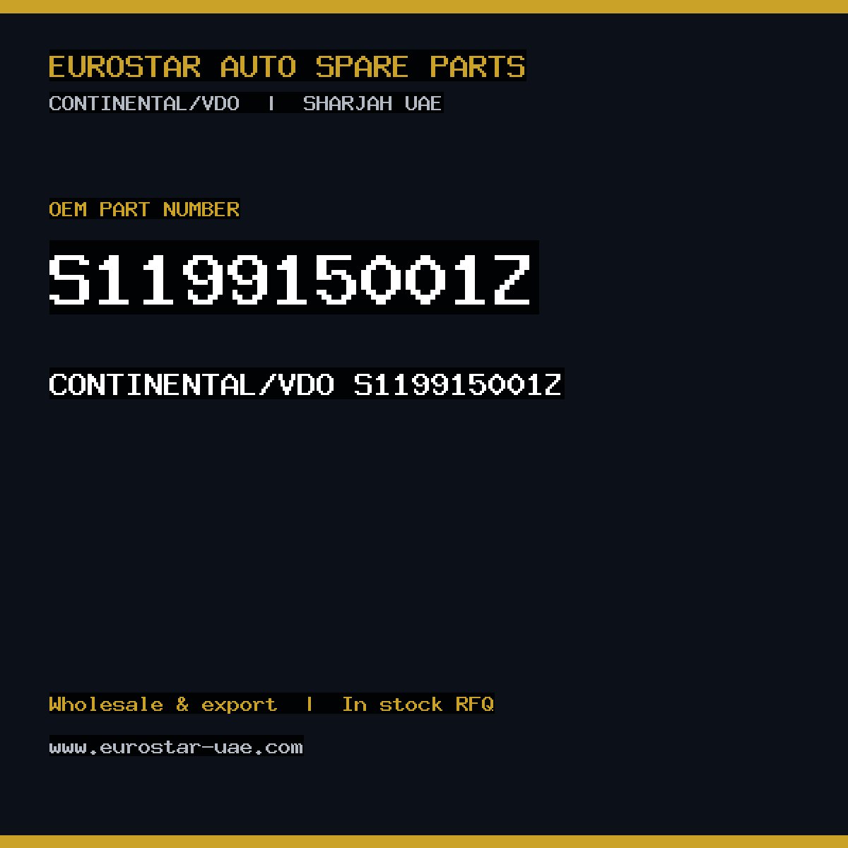 CONTINENTAL/VDO S119915001Z
