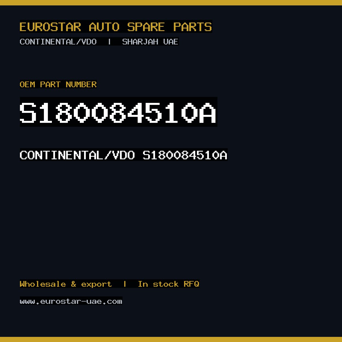 CONTINENTAL/VDO S180084510A