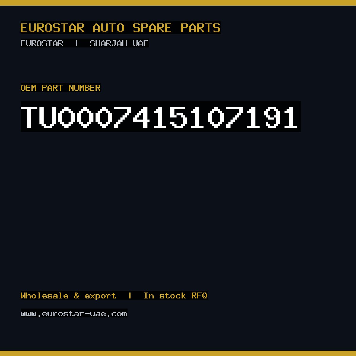 CONTINENTAL/VDO TU00-0741-5107191